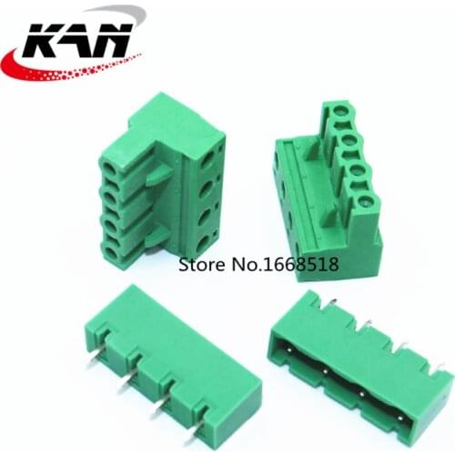 5 sets of plug-in terminal blocks 2EDG7.62-4P straight pin 2EDG-7.62MM-4P straight plug