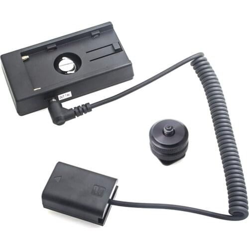 Power Adapter NP-F970 to NP-FW50 Dummy Battery Mount Plate Adapter Spring Cable Power Supply and Accessories for Sony