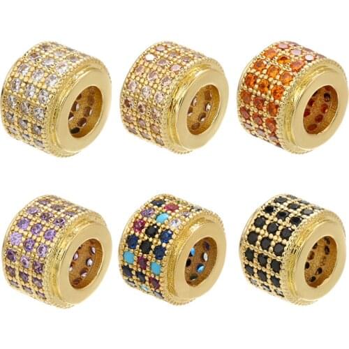 ZHUKOU 2020 NEW beads for jewelry making bulk CZ crystal DIY beads for Bracelet necklace women handmade Jewelry Supplies VZ250