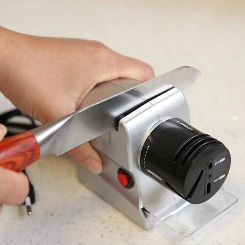 220V 18W Electric Knife Sharpener Motorized Grindstone Sharpening Tool Sharpening Stone Grinder EU Plug Kitchen Supplies