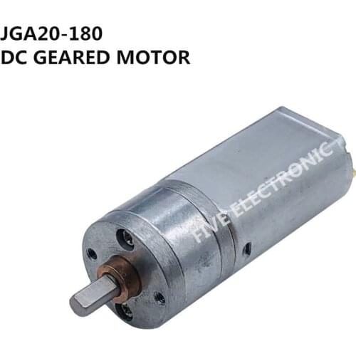 6-24V JGA20-180 Carbon-Brush Micro DC Geared Motor Low Speed Large Torque For Medical-Equipment Curler Smart-Door-Lock DIY Model