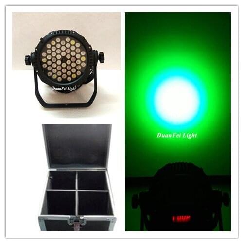 Flycase) 4pcs/lot Stage rgbw led par outdoor ip65 waterproof led par lights dmx par led rgbw 54x3