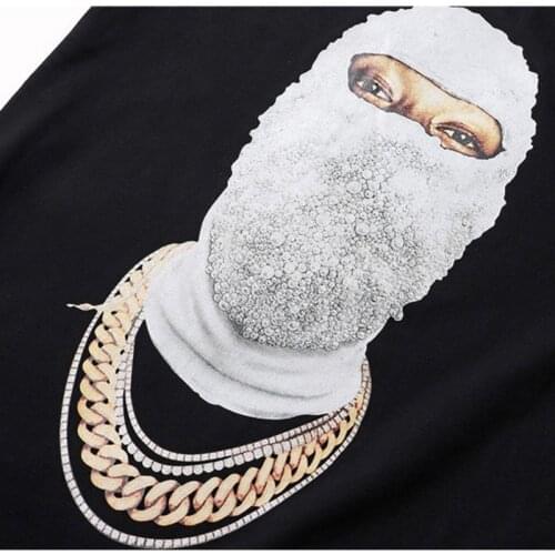 Summer diamond mask printing mens and womens T-shirt hip-hop streetwear short-sleeved fashion 1:1 high-quality skateboard Tops