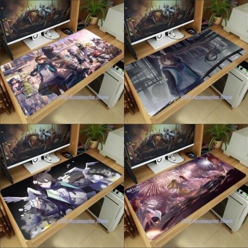 Game Arknights Amiya Pantyhose Mouse Pad Mice Mat Anime Large Thicken PC Laptop Keyboard Table Pad Gaming Play Mat Otaku Gifts