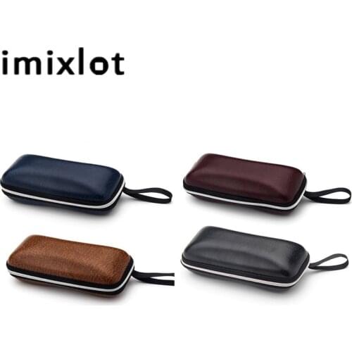 Imixlot High-grade Eyewear Cases Cover Sunglasses Case for Unisex Portable Carry Bag With Lanyard Zipper Eyeglass Cases Travel