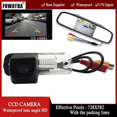 FUWAYDA Car rearview camerafor Benz C-Class W203 E-Class W211 CLS-Class 300 W219 R350 R500 ML350color 4.3inch car Mirror Monitor