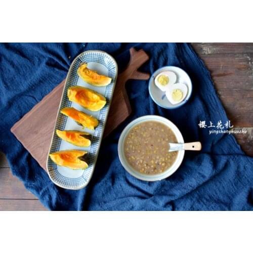 Ceramic Sushi Dish Plate Hand Painted Dinner Plate Rectangle Japanese Style Plaid Retro Creative Tableware