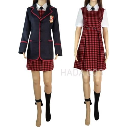 Adult Men Women The Umbrella Academy Cosplay Costumes Halloween Party Performance Clothing School Uniforms Dress Tie Sock Coat