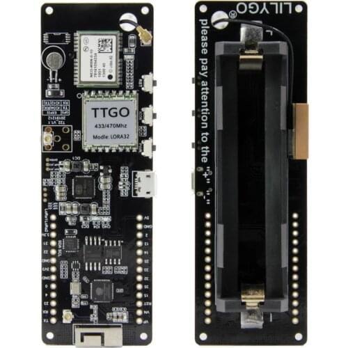 LILYGO® TTGO T-Beam V1.1 ESP32 LORA 433/868/915/923MHZ WiFi Wireless Bluetooth Module GPS NEO-M8N IPEX 18650 Battery Holder