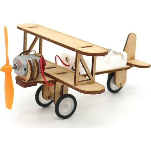 Small production scientific manual assembly model electric double-wing taxiing machine maker education experiment material