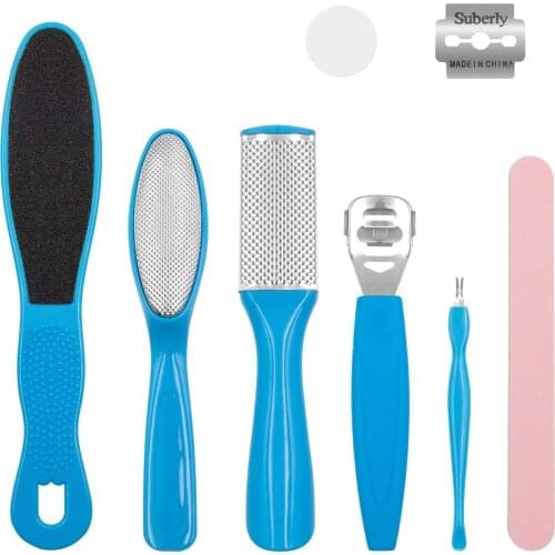 8Pcs/Set Manicure Foot Care File Set Dead Hard Skin Callus Remover Scraper Pedicure Rasp Tools Pedicure Feet Care Tool Kit