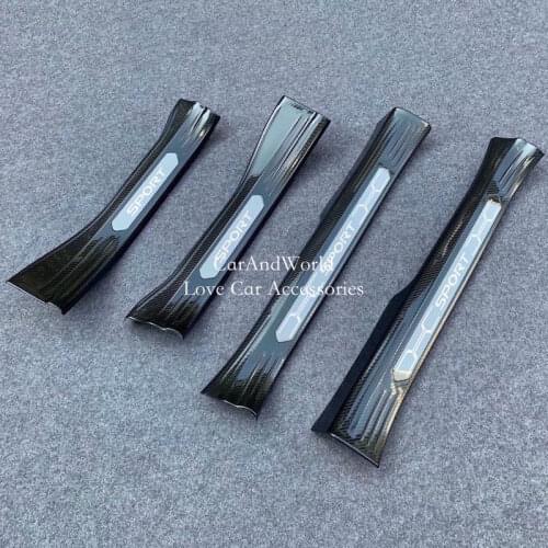 For Toyota RAV4 2019 2020 Interior Welcome Scuff Plate Door Sill Protector Trim Kick Guard Pedal Cover Car-Styling Accessories