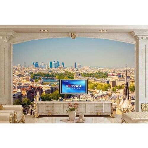 Large murals papel de parede ,France Houses Rivers Paris Cities wallpapers,living room tv sofa wall bedroom 3d wallpaper
