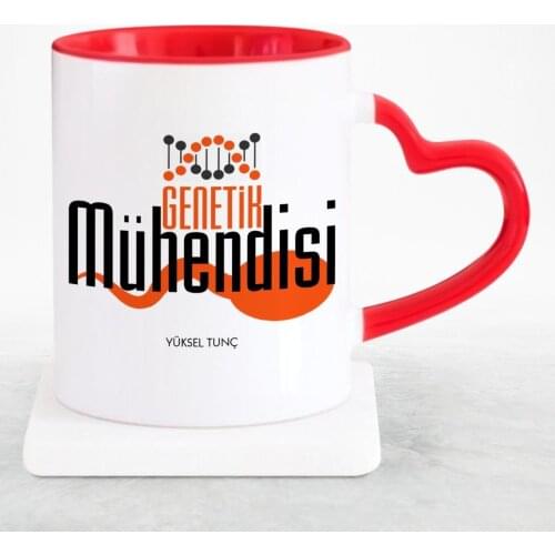 Personalized Professional Genetic Engineer Red Heart Mug Cup