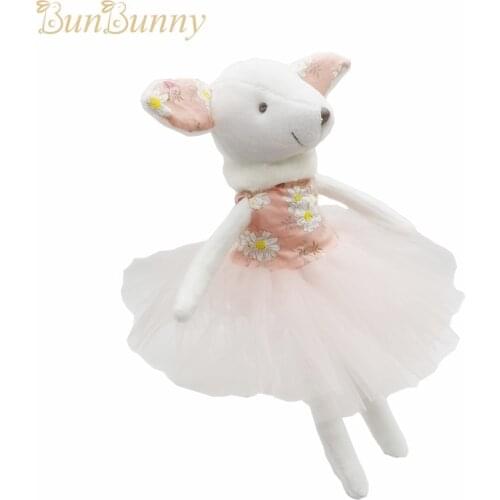 Lucky Doggy GIrl Plush Doll Lovely Gift for Children Fashion Humanlike Puppy Plush with Removable Dress Stuffed Animal Soft Toy