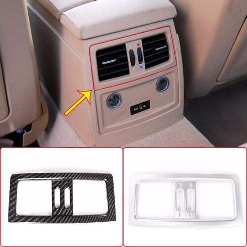 For BMW 5 Series E60 2004-2010 ABS Car Armrest Box Rear Air Conditioner Outlet Frame Cover Trim Interior Mouldings Accessories
