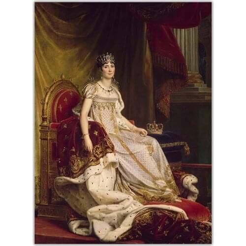 Empress Joséphine Portrait Canvas Painting Classic Figure Posters and Prints Wall Decor Picture For Living Room Decoration