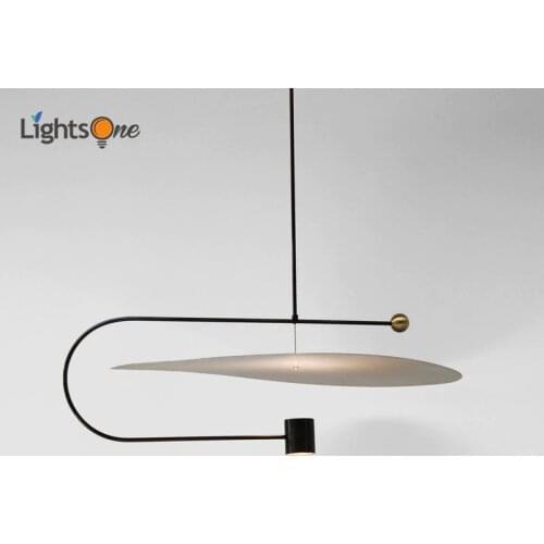 Simple modern restaurant office area pendant lamps creative fashion line bedroom study living room pendant lights