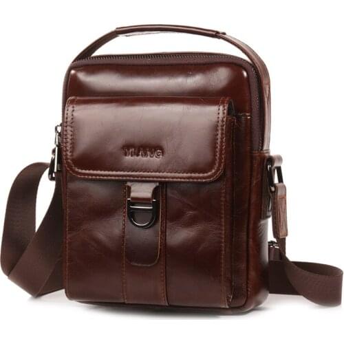 Retro genuine leather men bags small shoulder bag for men messenger bag crossbody leisure bag man handbags business male tote