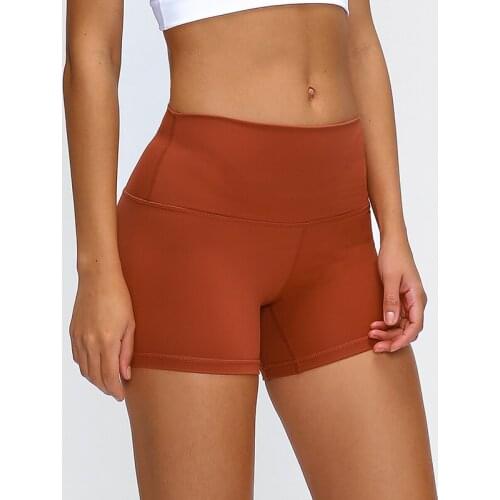 Heyyoga High Waist Naked-feel Yoga Shorts Squatproof Running Leggings Seamless Workout Gym Athletic Tights Jogger Fitness Shorts