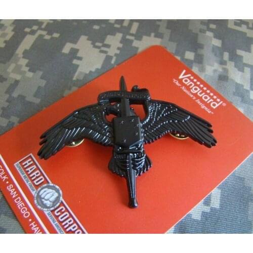 US MARINE CORPS SOCOM RAIDER MARSOC QUALIFICATION PIN BADGE TACTICAL INSIGNIA BK military Store