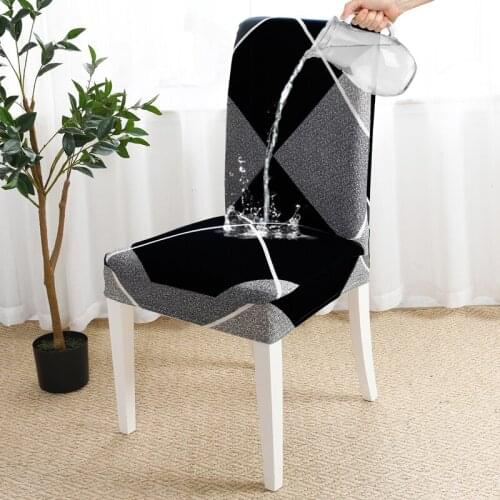 Waterproof Chair Covers Spandex for Wedding Dining Room Office Banquet Housse De Chaise Chair Cover Flower Printed Chair Covers