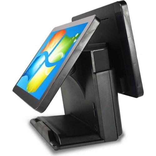 High quality POS system for retailers POS Machine dual screen machine 15+15 flat screen Point of sale cash register
