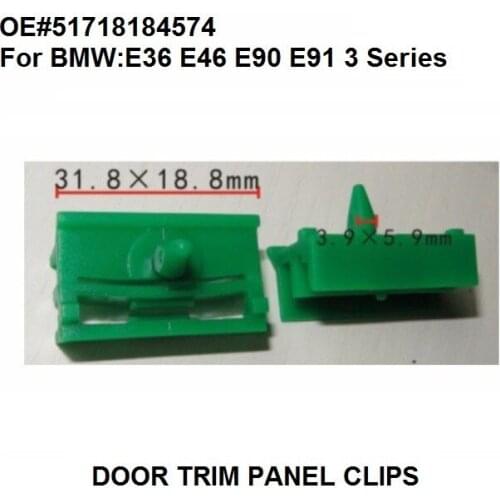 X10pcs Rocker Panel Door Sill Moulding Clips Fasteners 51718184574 For BMW:E36 E46 E90 E91 3 Series