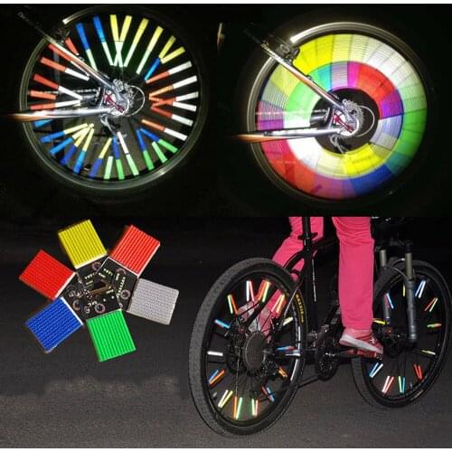 24Pcs Bicycle Light Wheel Rim Spoke Clip Tube Safety Warning Light Cycling Strip Reflective Reflector Bike Accessories Hot спицы