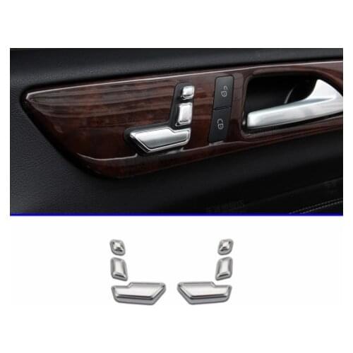6pcs Chrome Seat Adjust Button Cover Trim For Mercedes Benz W246 W212 218 W146 X204 X156 B E CLS GLA GLK ML Class Accessories