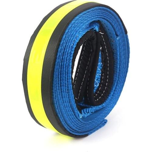 Car Tow Strap Racing Auto Winch Rope Nylon 5M 8Tons recovery Towing cable Strap Belt Heavy Duty Off Road Accessories Metal Hooks