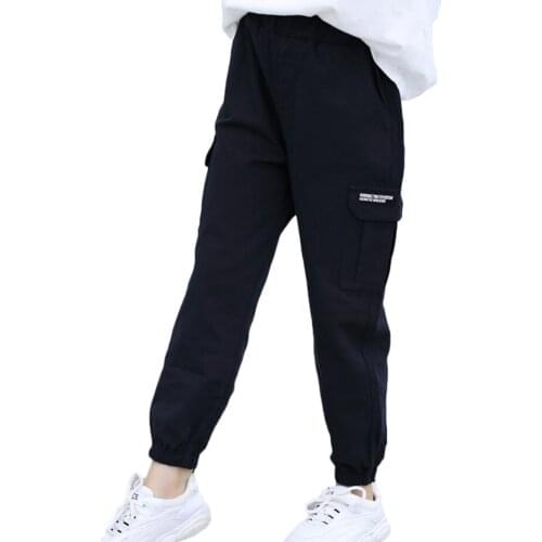 Pants For Girls Solid Cargo Pants For Girl Spring Autumn Child Sport Pants Casual Style Clothes For Girls