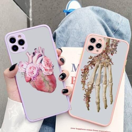 Medical Human Organs Heart Meridian Kidney Art Phone Case for iPhone 7 8 Plus X XR XS 11 12 pro MAX Hard PC TPU Back Cover