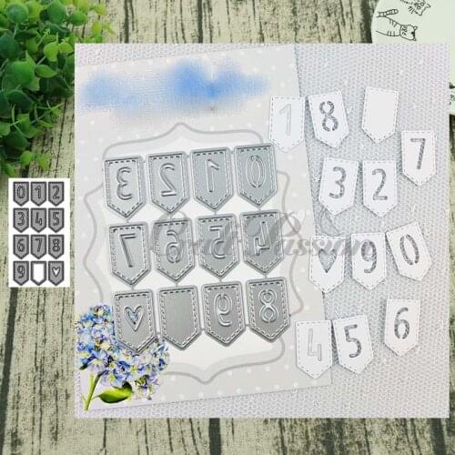 Digital label Metal Cutting Dies for Scrapbooking Steel Craft Die Cut Embossing Paper Card Album Stencil