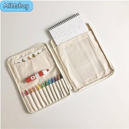 Kid Painting Package Canva Coloring Books Organizer Drawing Board Pouch Children Stationery Craft Accessories Toys for Childrens