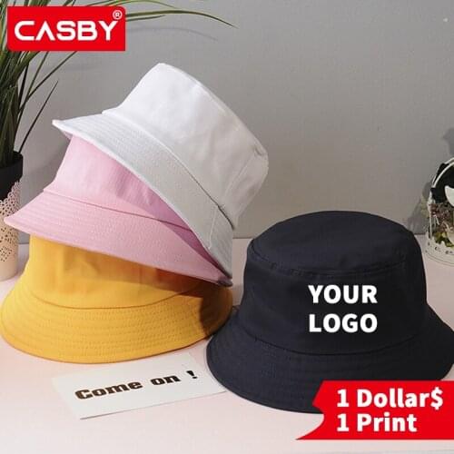 DIY Design Adult Bucket Hats Casual Private Custom Logo Bonnet Fashion Cotton Print Graphic Solid Color Fisherman Cap C3058-3060