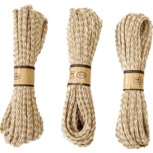10meters 0.6cm Jute Twine Natural Jute Rope for Artworks and Crafts, Macrame Projects, Gardening Applications
