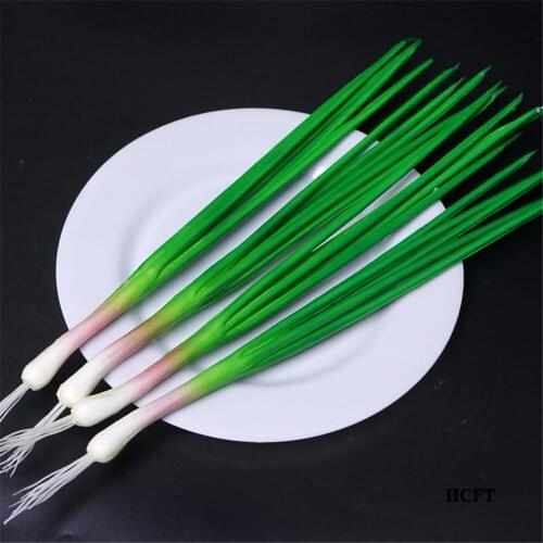 Fake artificial vegetables hotel restaurant store shop decor garlic bolt spring onions scallion green Chinese onion shallot
