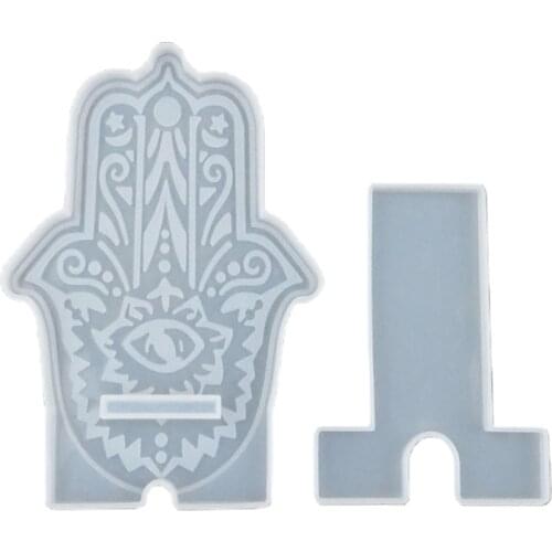 Crystal Epoxy Resin Mold Cellphone Bracket Holder DIY Crafts Casting Tool Mobile Phone Stand Silicone Mould X4YA