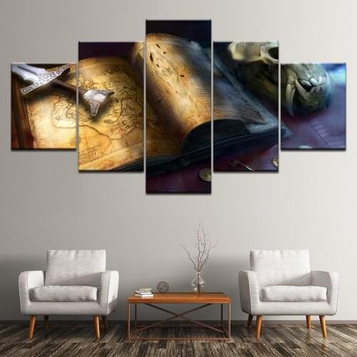 Canvas Painting The great secret of divination 5 Pieces Wall Art Painting Modular Wallpapers Poster Print for living room Decor