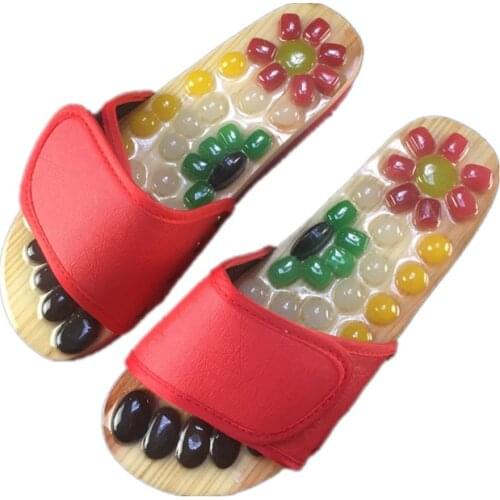 Massage Shoes Mens Slides Cobblestone Accupressure Foot Indoor Chinese Medicine Pedicure Acupoint Healthcare Flat Slippers2021