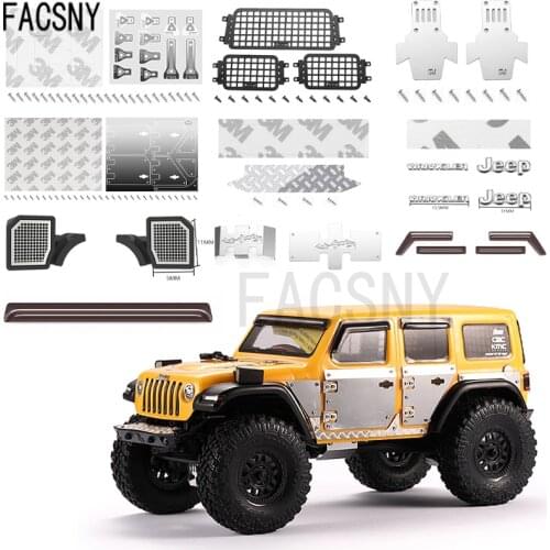 Metal OP Simulated Decorations Accessaries Car Window Mesh Armor Diy for 1:24 Axial SCX24 Jeep Wrangler RC Crawler Car Upgrade