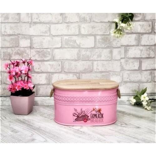 Metal Bread With Wooden Lid