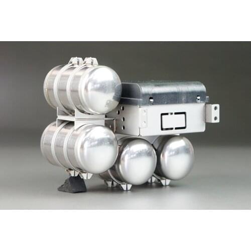 Rc Car Metal Upgrade Gas Tank + Battery Box For 1:14 Scale Model Cars Tamiya SCANIA Truck R470 R620 56323 Tractor Frame Diy Part