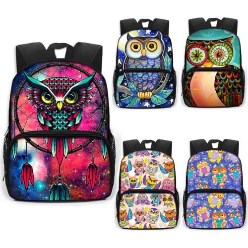 13 Inch Cute Cartoon Owl Backpack Kawaii Children School Bags Kids Bookbag Boys Daypack Girls Kindergarten Backpack Bag Gift