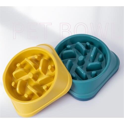 Nontoxic Fun Slow Feeder Dog Bowl Food Nonslip Pet Eat Slow Feeding Bowl Maze Interactive For Large Medium Small Dogs Dishes