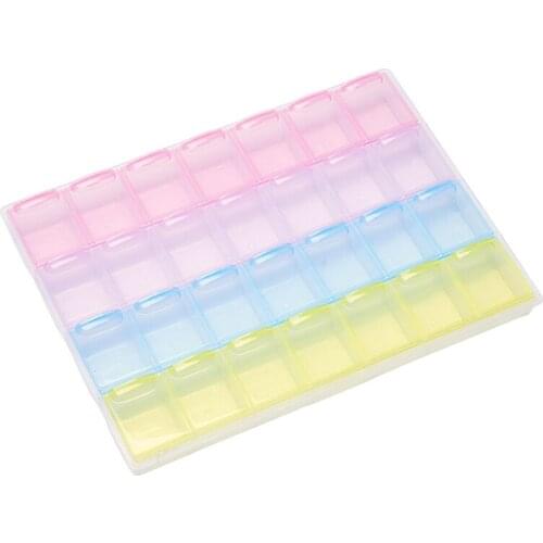 Multiple Partition Handmade Diamond Painting Plate with Lid Storage Rack Manual DIY Point Tool Accessories Diamond Box