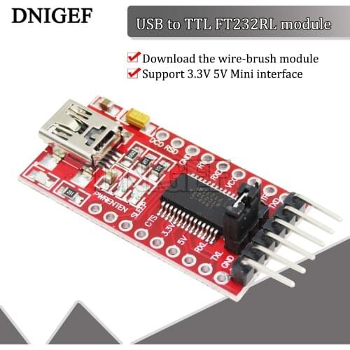 DNIGEF FT232RL USB 3.3V 5.5V to TTL Serial Adapter Module for Arduino Download Cable