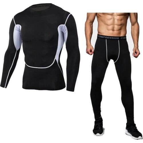 Mens Compression Sportswear Suits Camouflage Gym Tights Training Clothes Workout Jogging Sports Set Running Rashguard Tracksuit