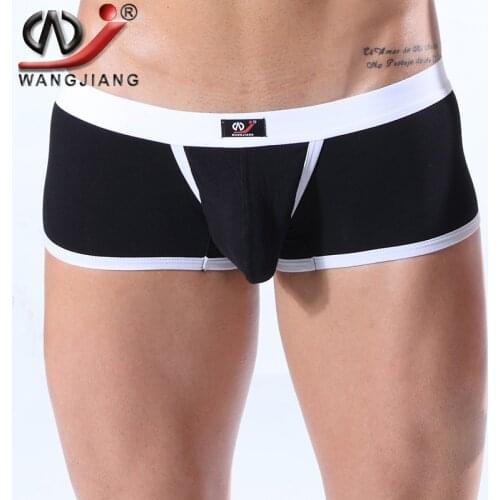 Men Boxers Wangjiang 2017 Cotton Home Boxers Low Rise Hole Pouch Underwear Comfortable Cueca Masculina Fashion Boxers Shorts